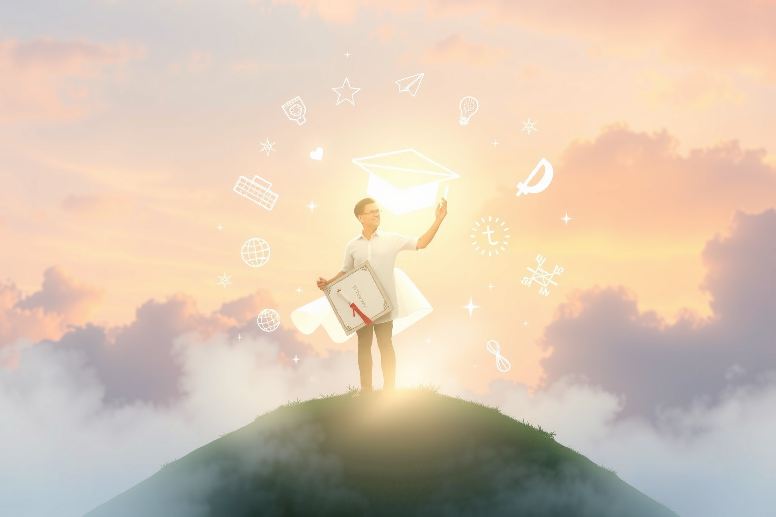 Sognare la laurea simboleggia successo e realizzazione personale imminente.