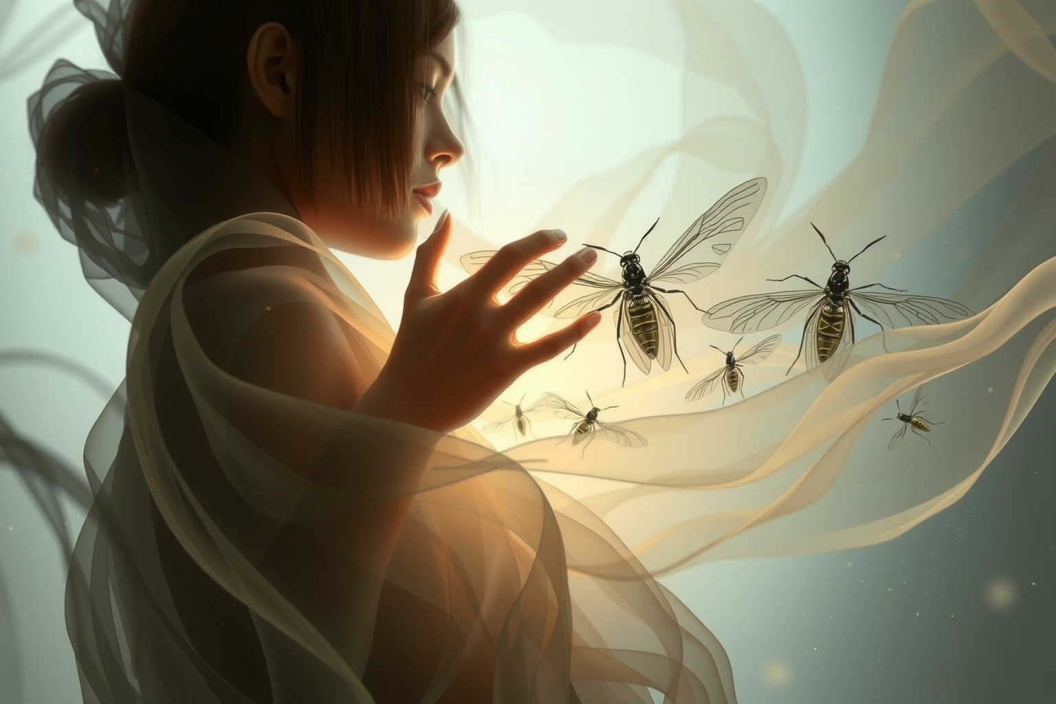 Sognare insetti divorati simboleggia trasformazione e superamento paure.