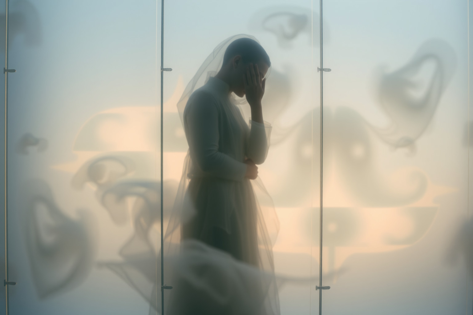 Sognare vetro intrappolato simboleggia barriere emotive invisibili.