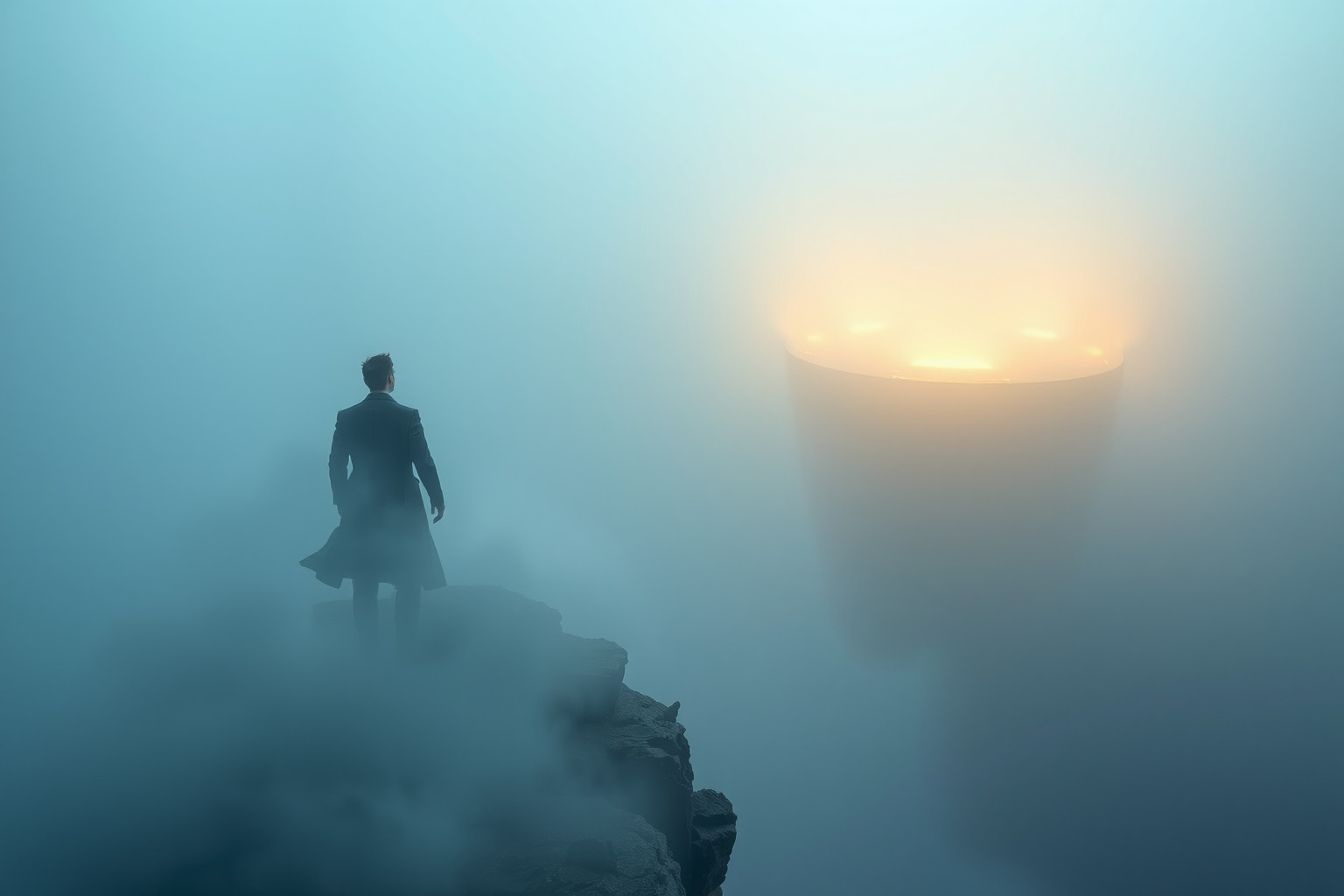 Sognare la spinta verso la scogliera rivela paure interiori profonde.