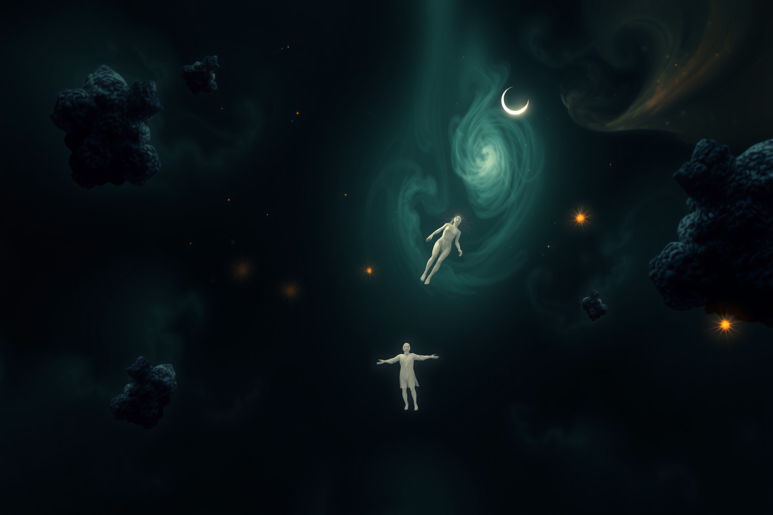 Immergersi in un abisso simboleggia la sfida dell'ignoto interiore.