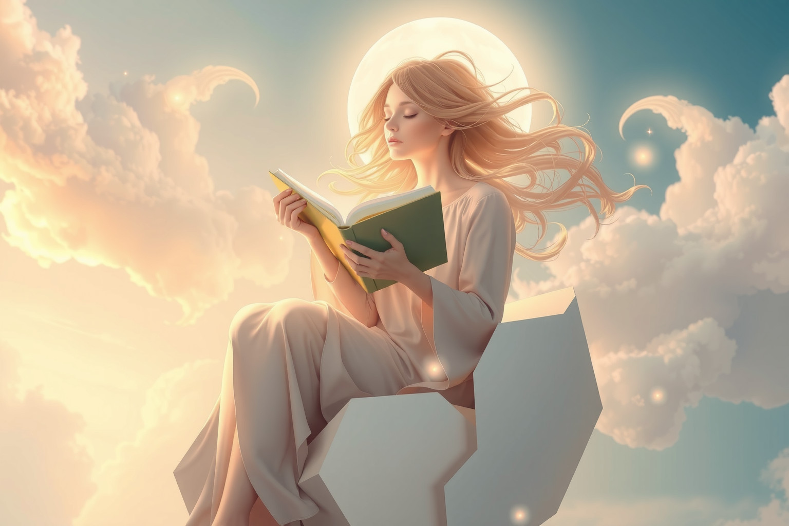 Sognare di leggere un libro simboleggia calma e crescita interiore.