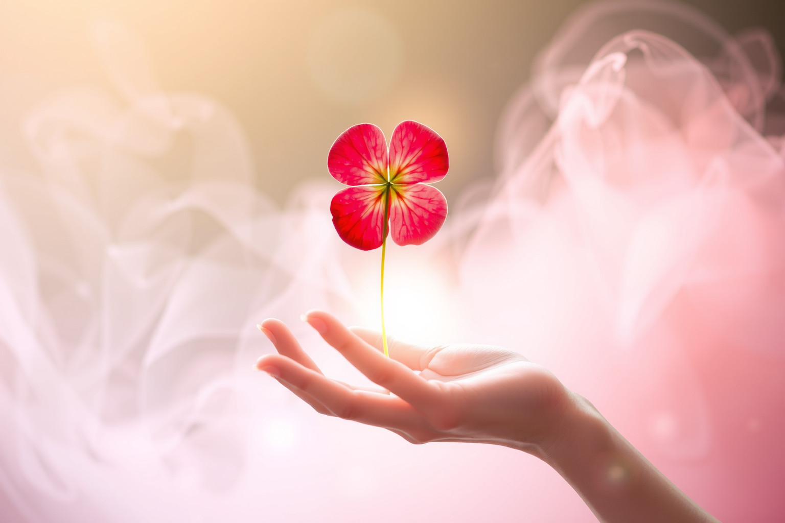 Sognare trifoglio rosso simboleggia passione e fortuna imminente.