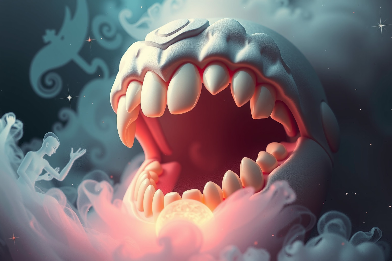Sognare molari mordenti simboleggia forza e determinazione interiore.
