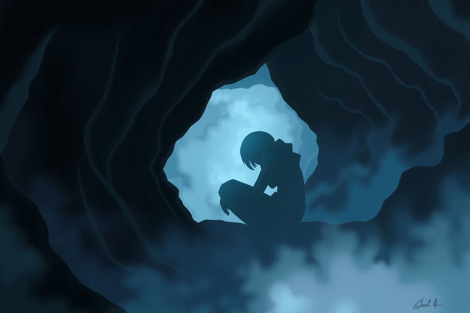 Sognare oscurità riflette desiderio di protezione e introspezione profonda.