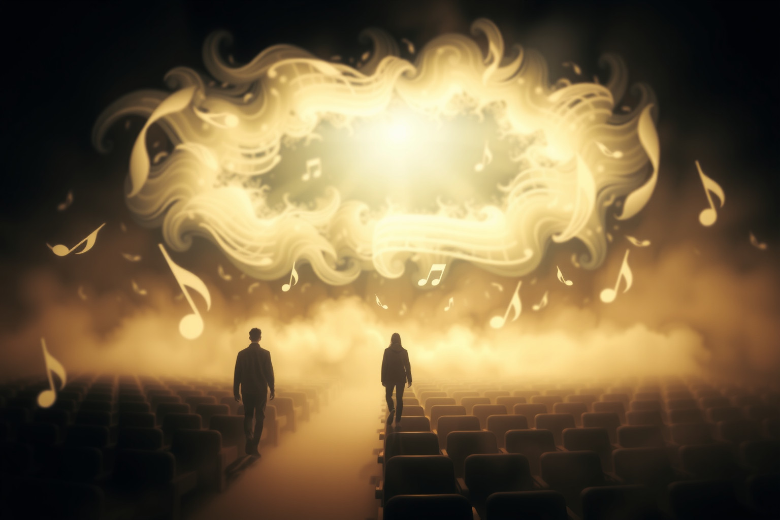 Sognare di perdersi in sala concerto simboleggia confusione emotiva intensa.