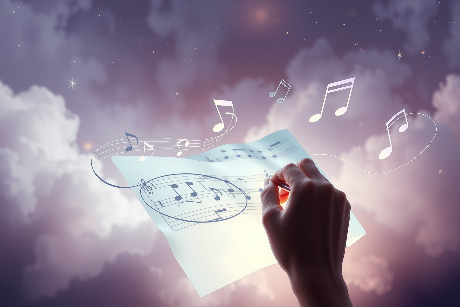 Sognare di scrivere uno spartito simboleggia creatività e nuove idee.