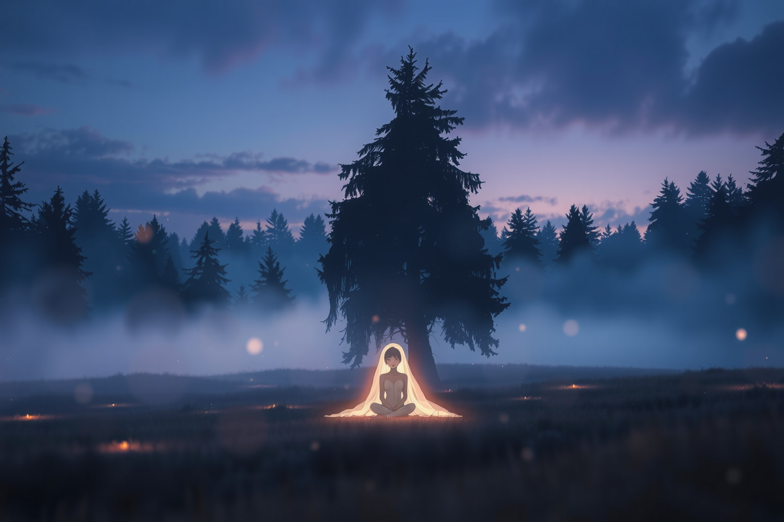 Sognare un sorriso solitario riflette pace interiore e armonia naturale.