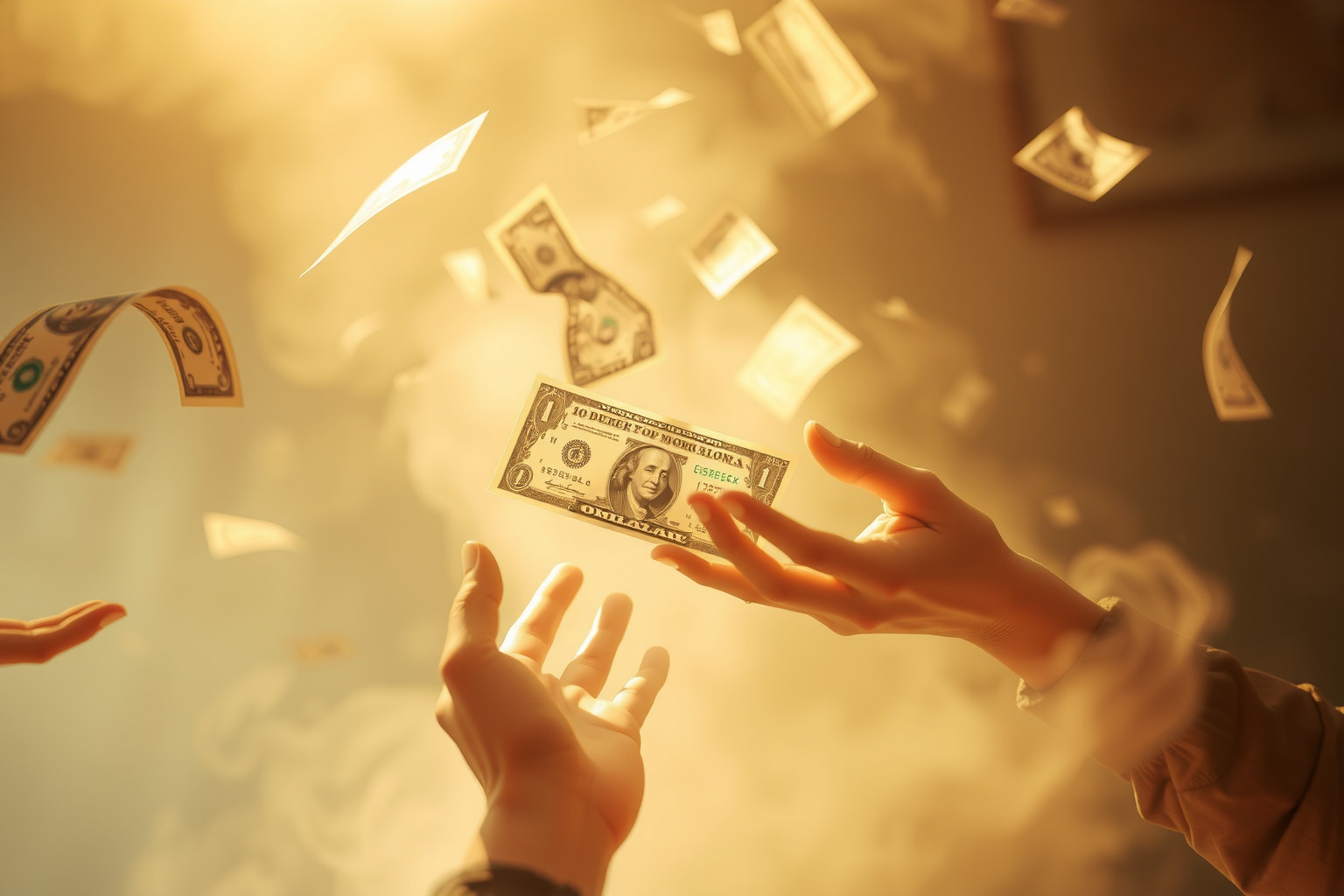 Sognare di spendere dollari riflette desiderio di successo materiale.