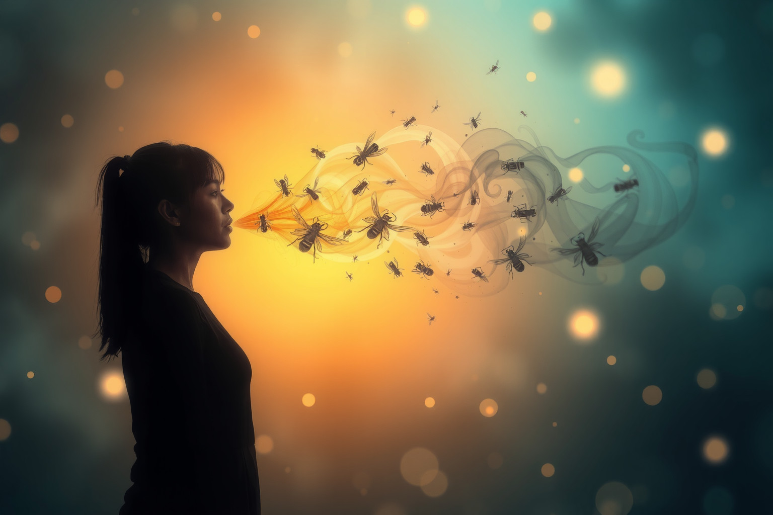 Sognare di sputare insetti simboleggia fastidi e problemi invadenti.