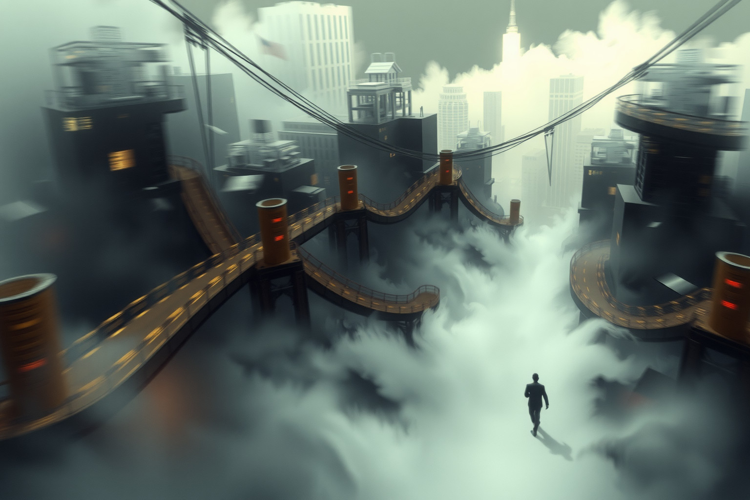 Sognare caos urbano riflette stress interiore e confusione mentale.