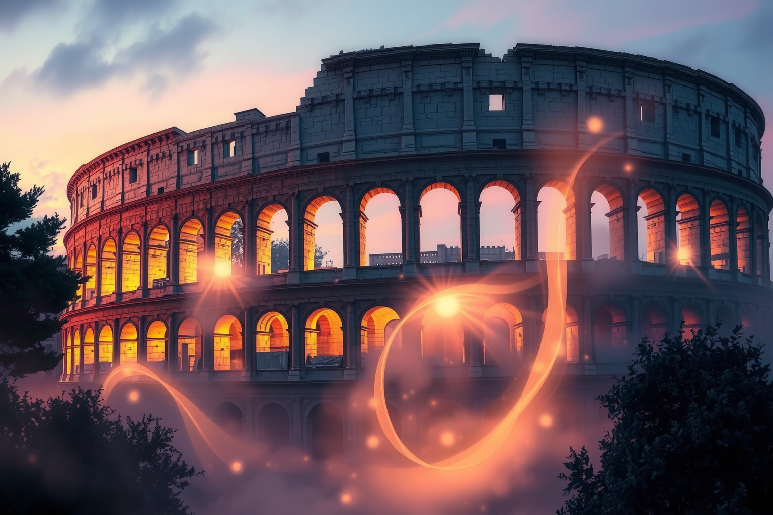 Sognare tesori nel Colosseo simboleggia scoperte interiori preziose.