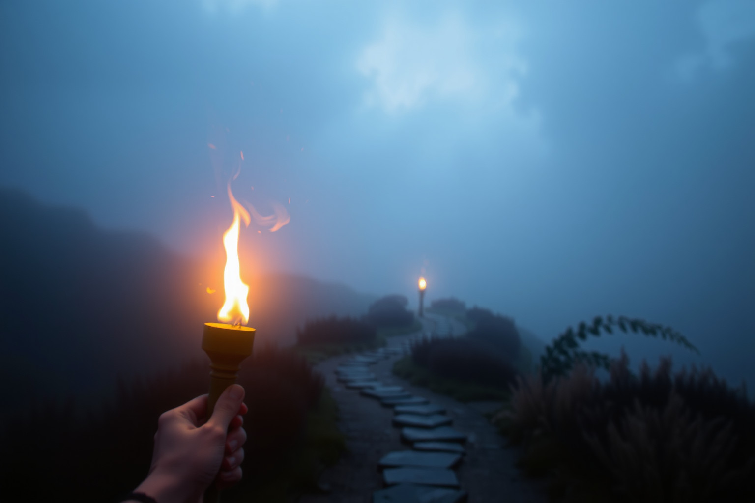 Sognare fiaccola illumina scelte incerte e vie da seguire.