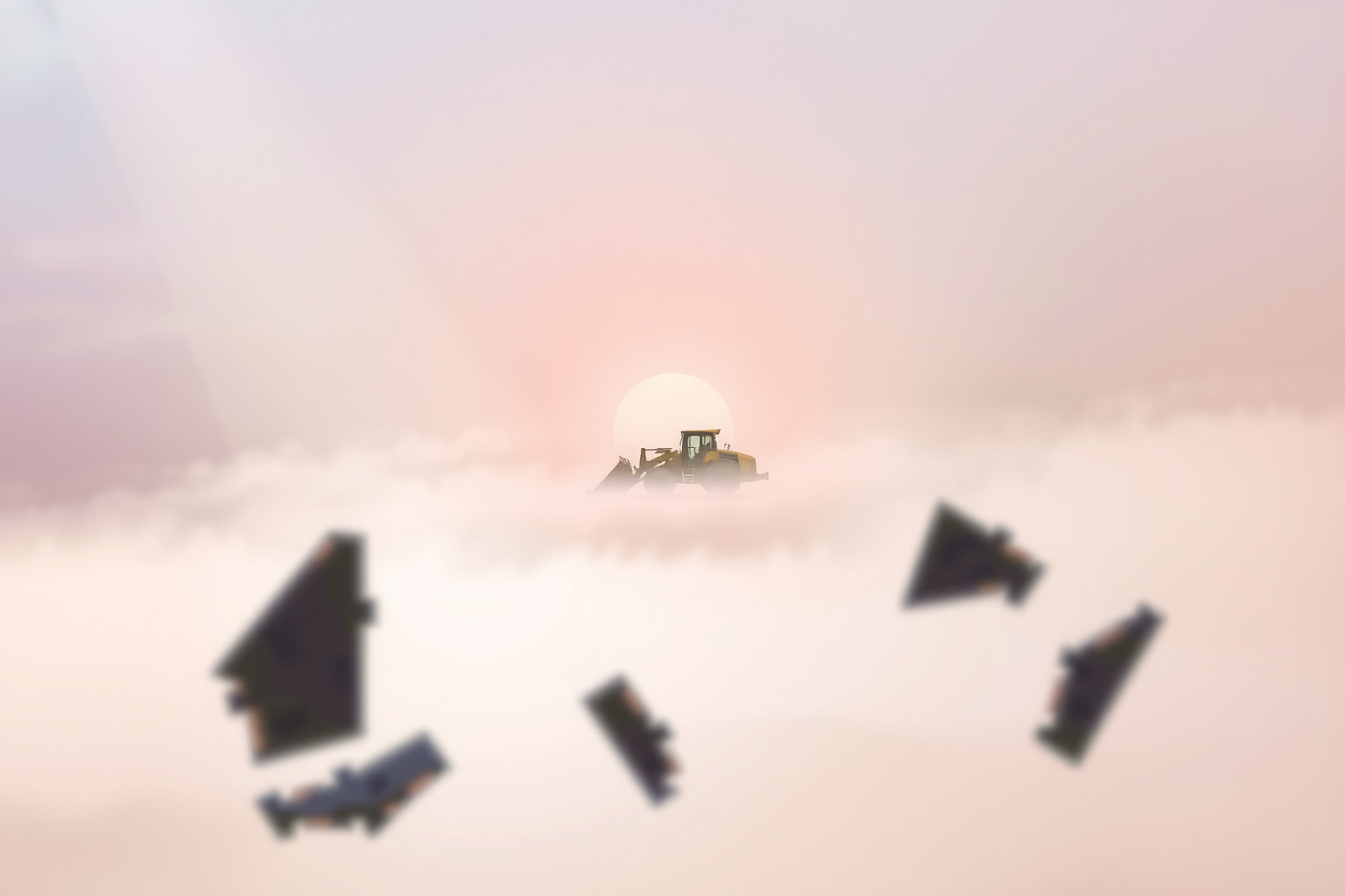 Sognare bulldozer da lontano simboleggia distacco emotivo profondo.