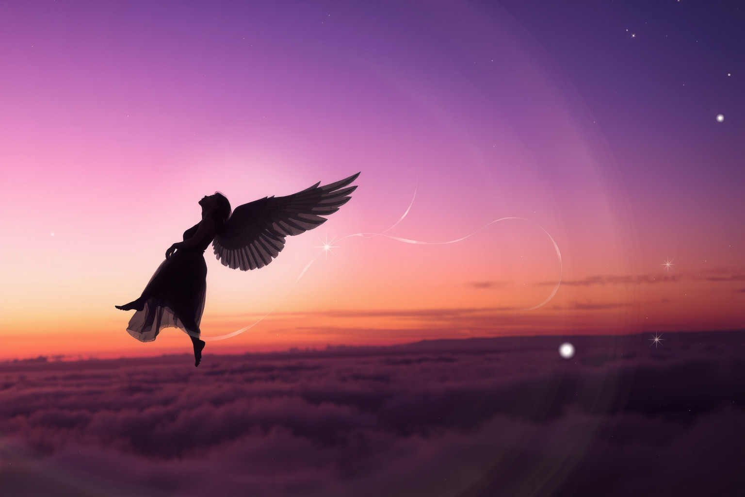 Sognare di volare al vespro simboleggia libertà e nuove opportunità.