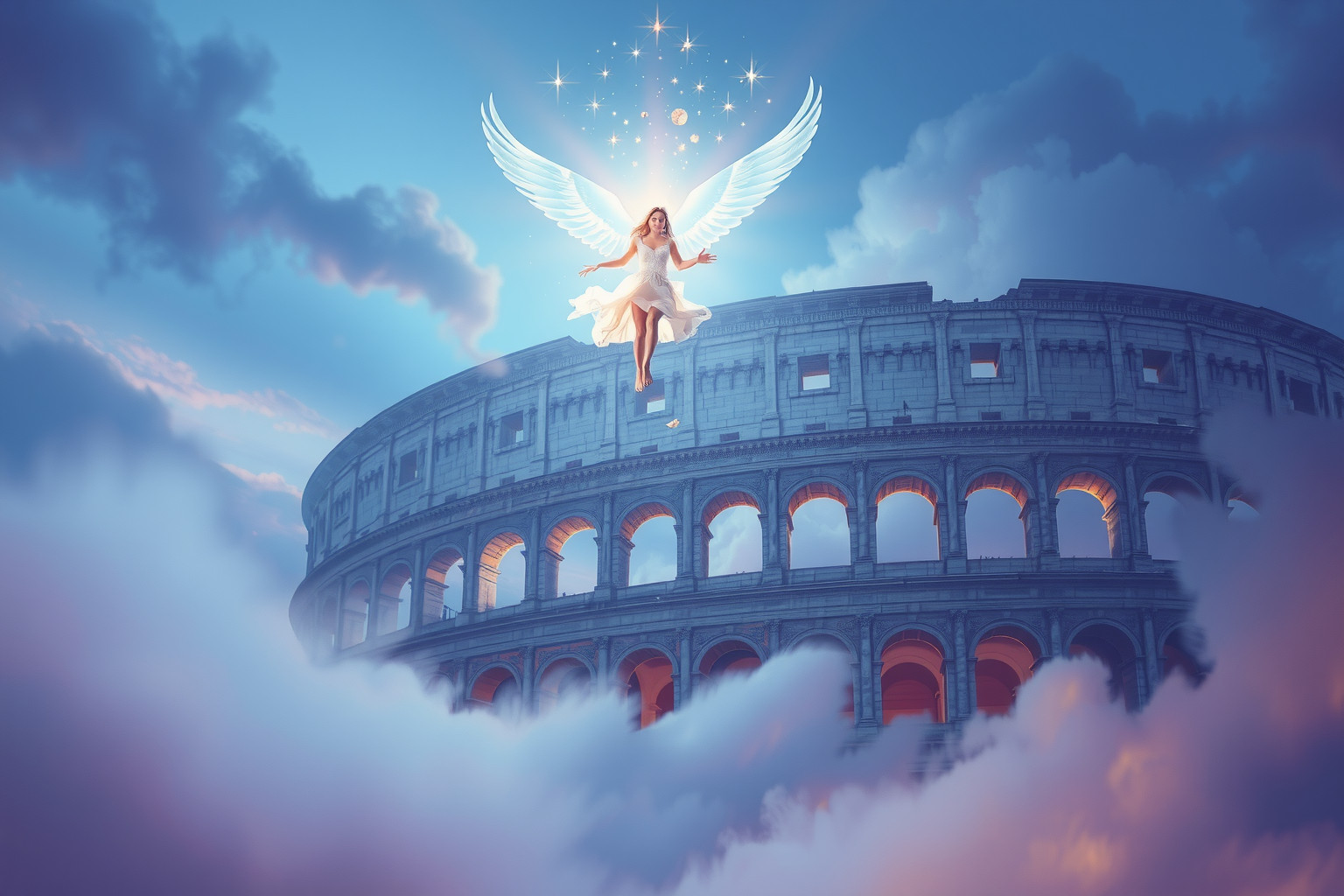 Sognare di volare sopra il Colosseo simboleggia libertà e potere.
