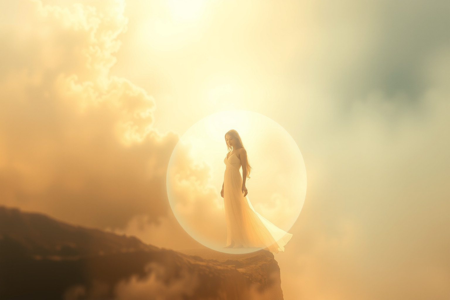 Il pallore in luce simboleggia speranza oltre la paura.