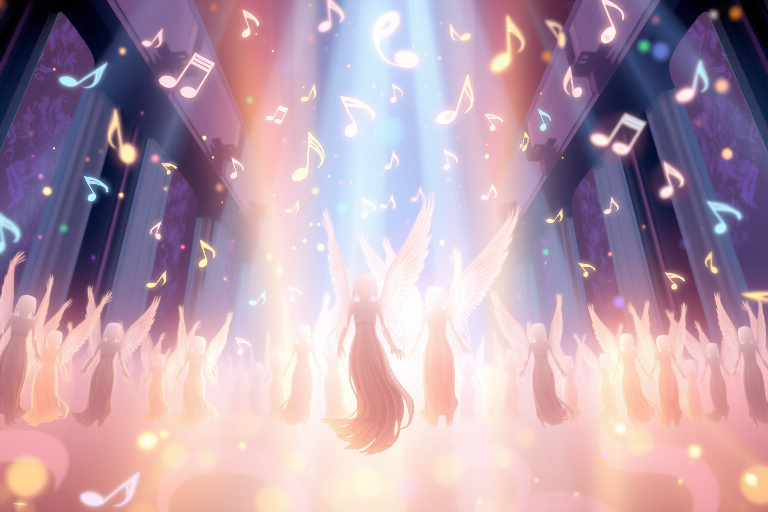 Sognare musica sacra durante celebrazioni indica pace interiore profonda.