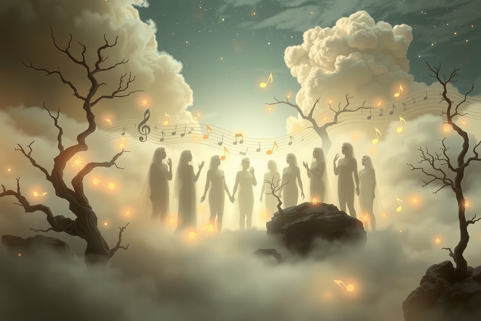 Sognare musica sacra in luoghi insoliti simboleggia pace interiore nascosta.