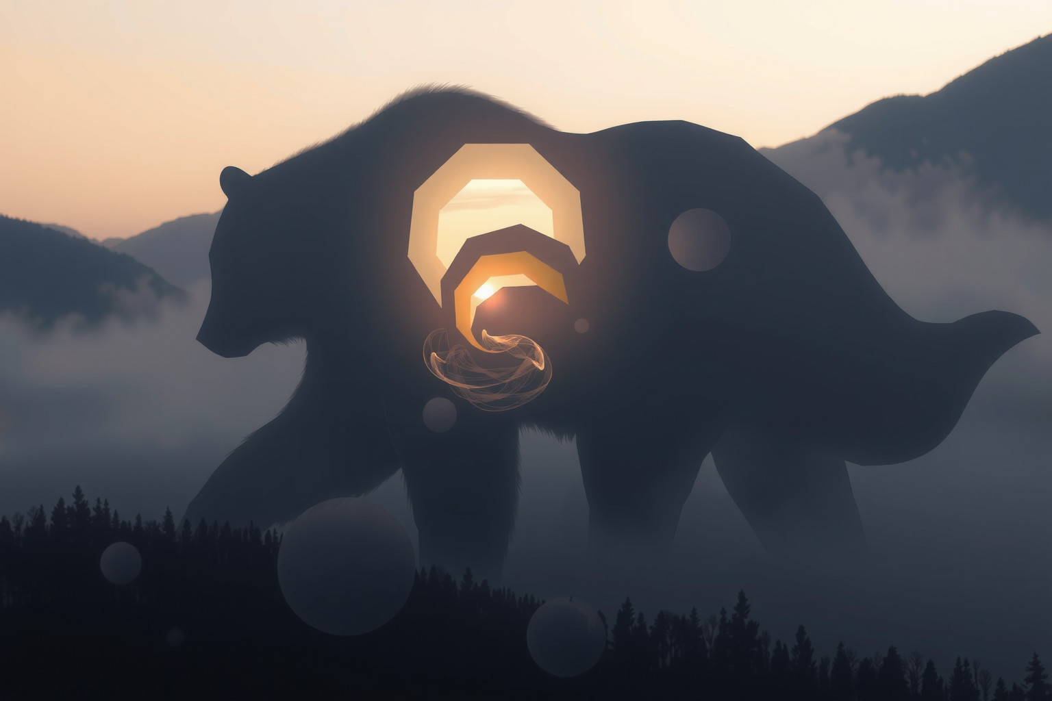 Sognare orsi simboleggia potere interiore e riflessione profonda.