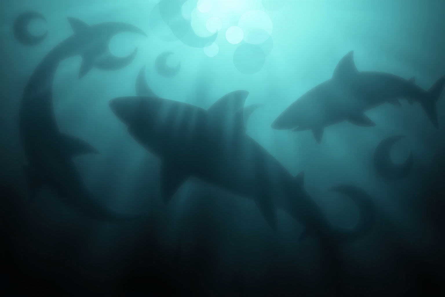 Sognare squali simboleggia forza interiore e paure inconsce profonde.