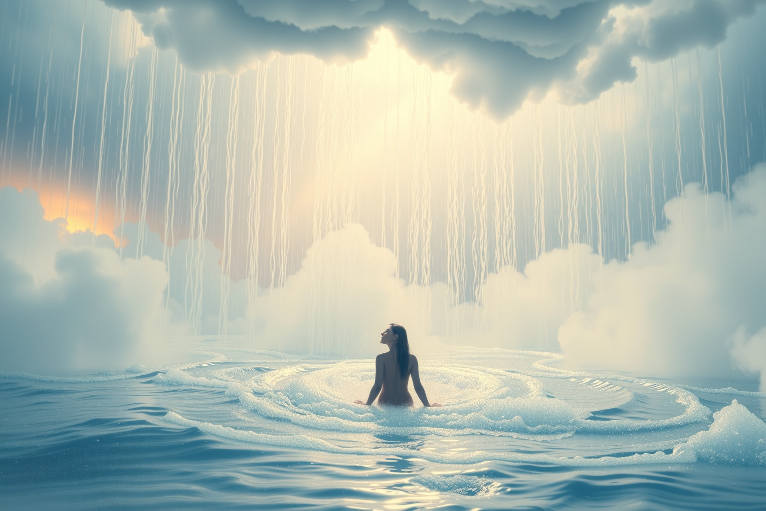 Sognare acquazzone riflette cambiamenti emotivi intensi e purificatori.