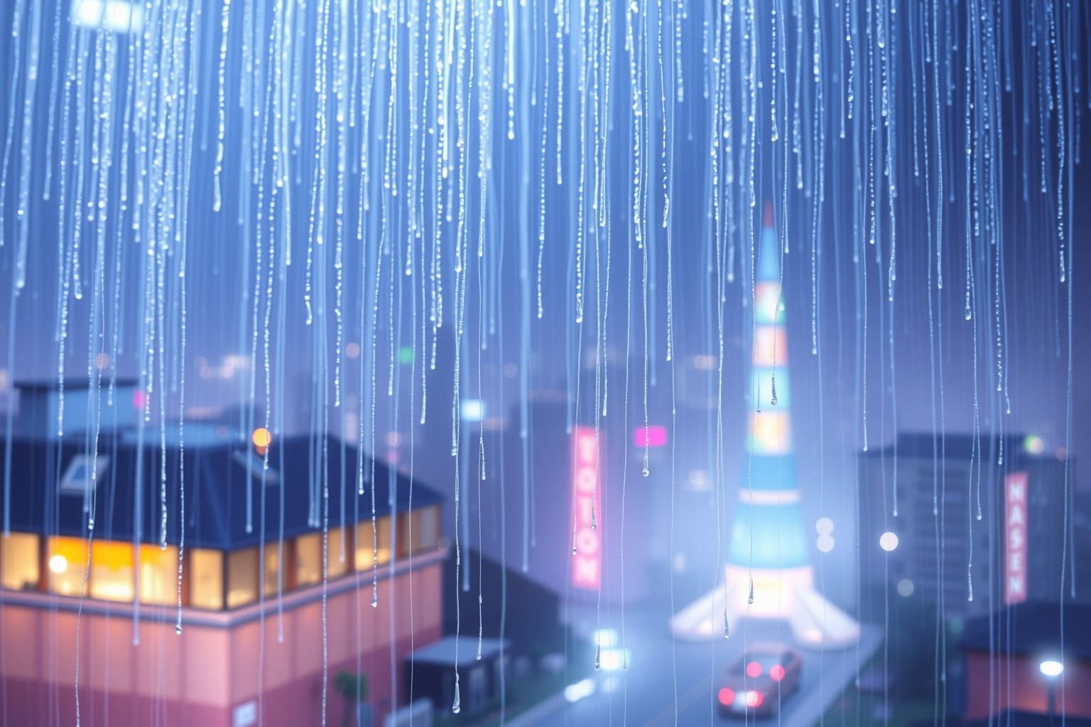 Sognare acquazzone in città sconosciuta simboleggia cambiamenti inaspettati.