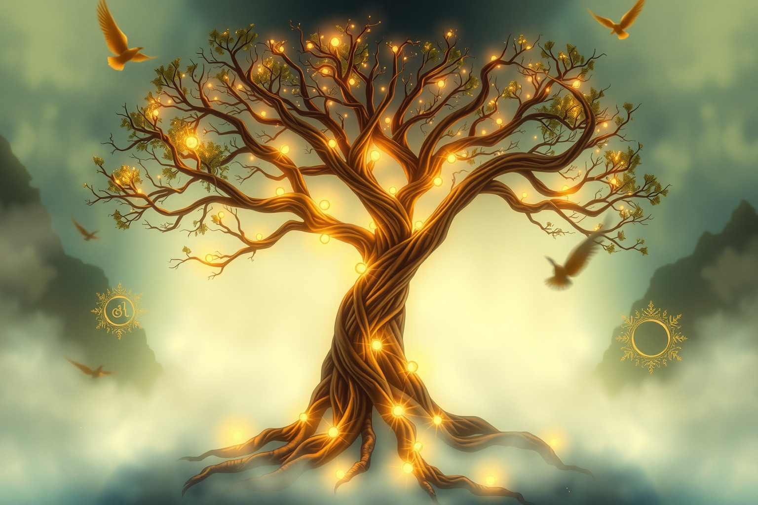 Sognare l’albero della vita in un luogo sacro simboleggia rinascita spirituale.