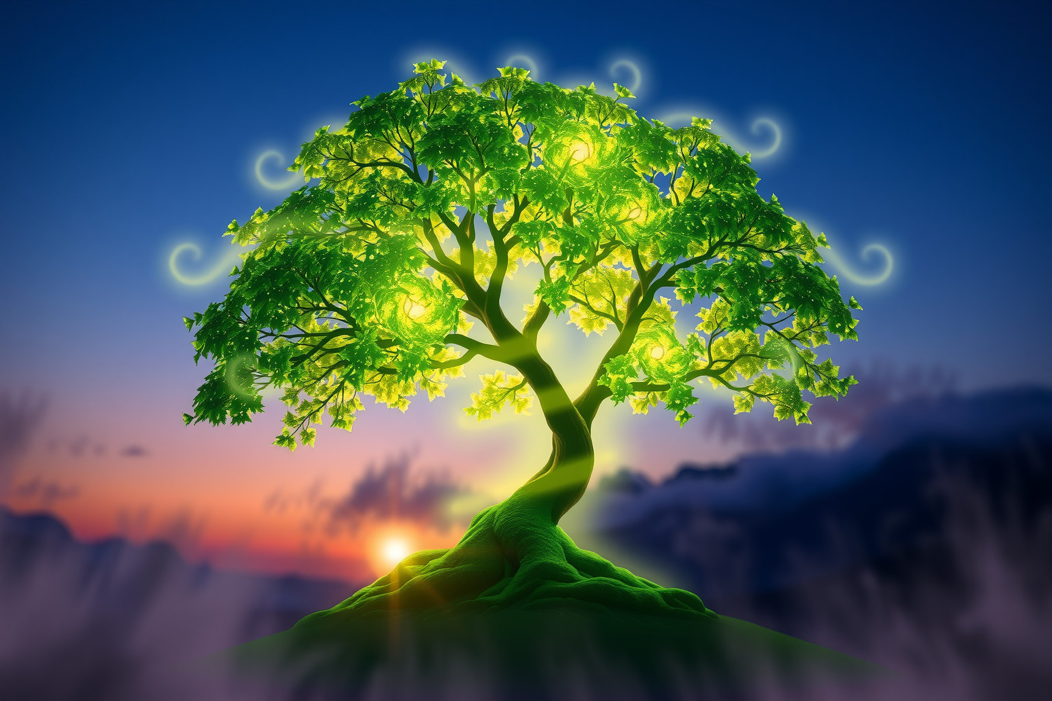 Sognare un albero rigoglioso simboleggia crescita e rinascita personale.