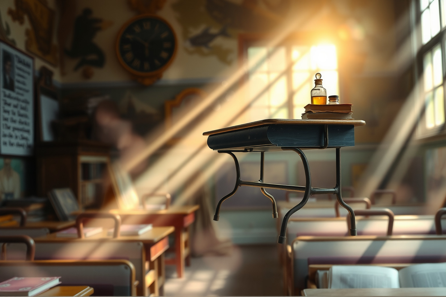 Sognare un banco di scuola passato evoca nostalgie e ricordi infantili.