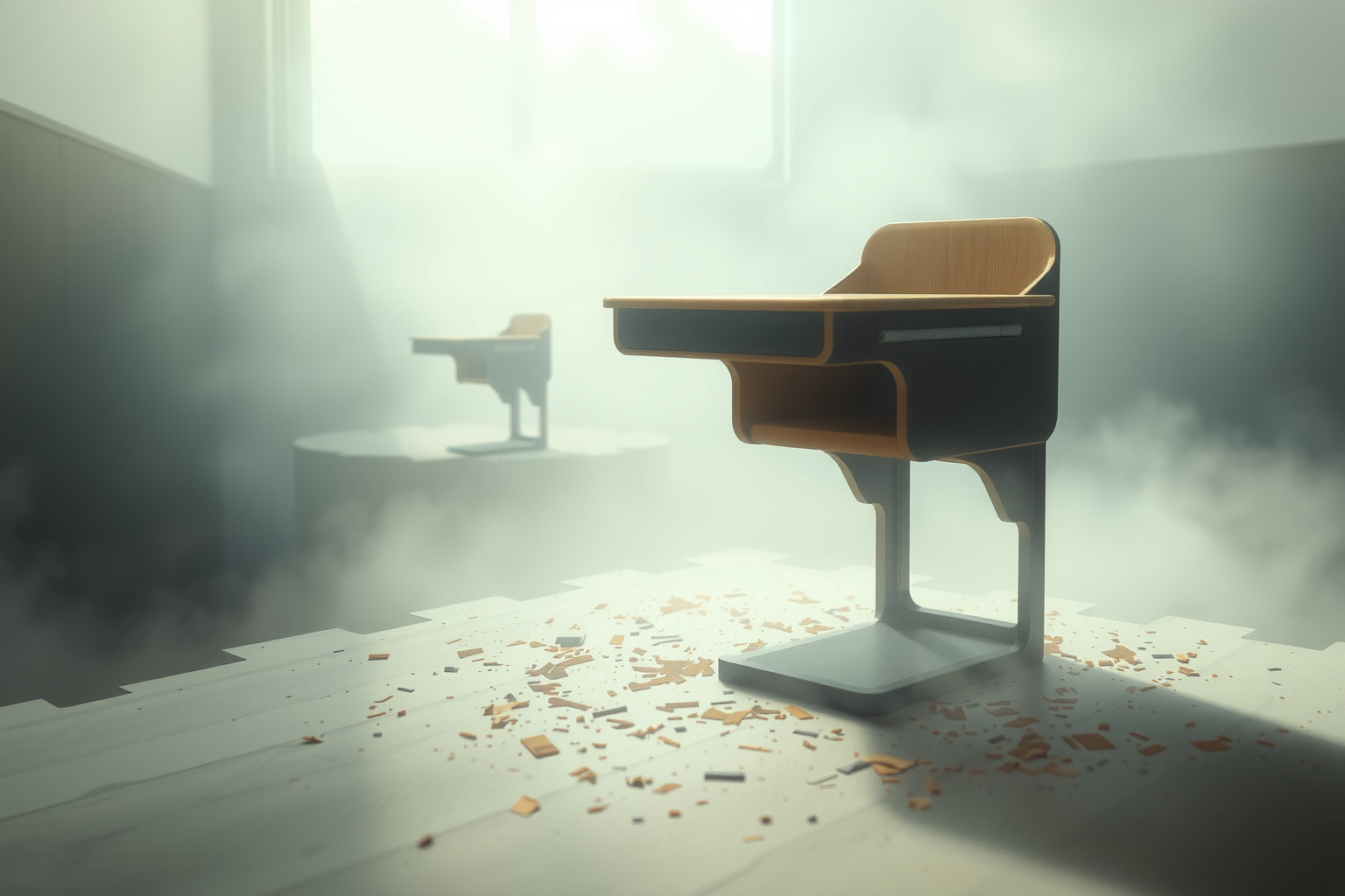 Sognare un banco sporco indica confusione e stress nello studio.