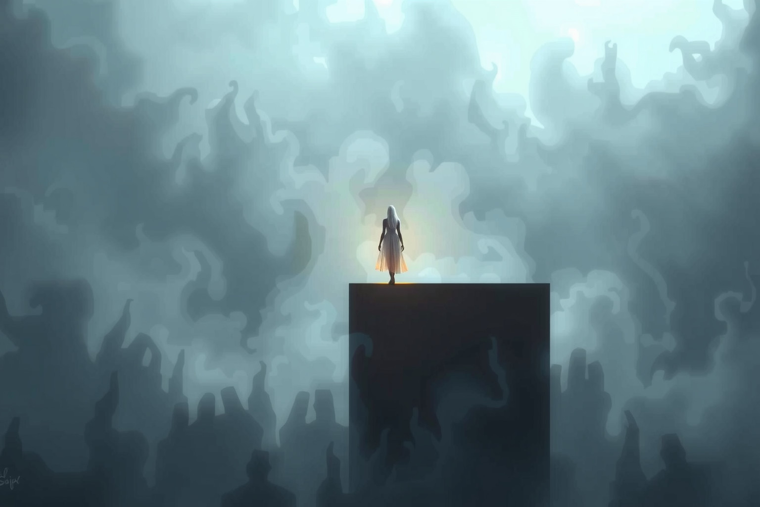 Sognare un banditore che ignora la folla indica isolamento emotivo.