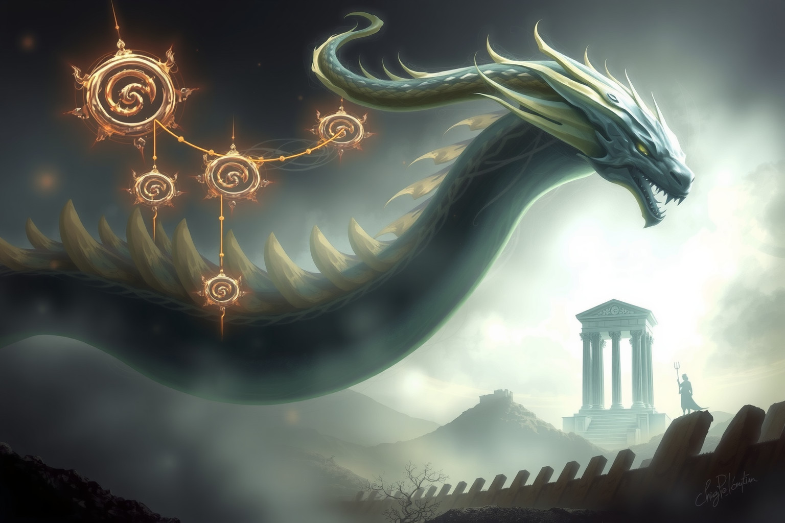 Nel mito, il boa simboleggia la saggezza ancestrale e il ciclo vitale.