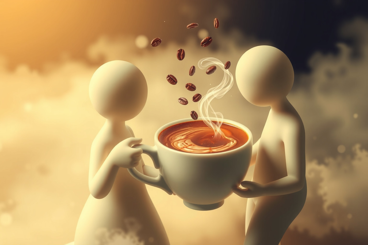 Sognare un cappuccino con un amico simboleggia armonia e complicità.