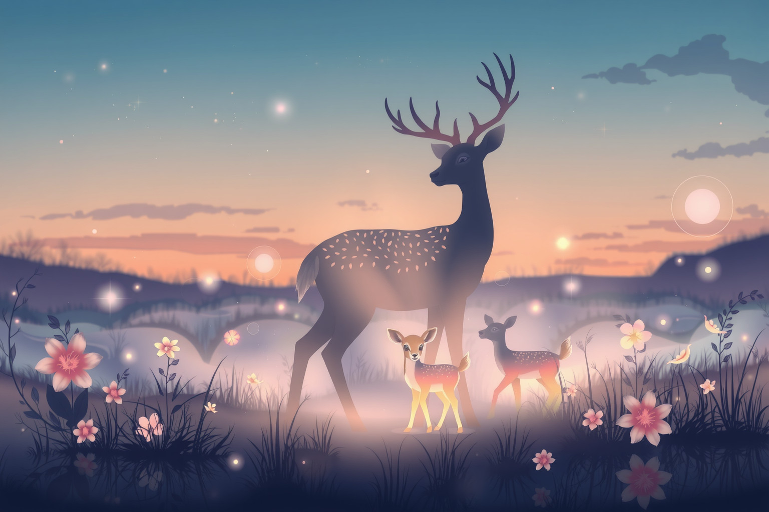 Sognare un capriolo con cuccioli simboleggia protezione e rinascita.