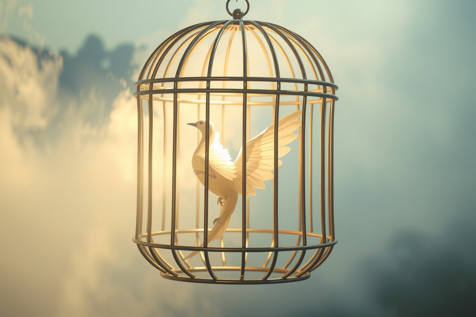 Sognare un cardellino in gabbia simboleggia costrizione interiore.