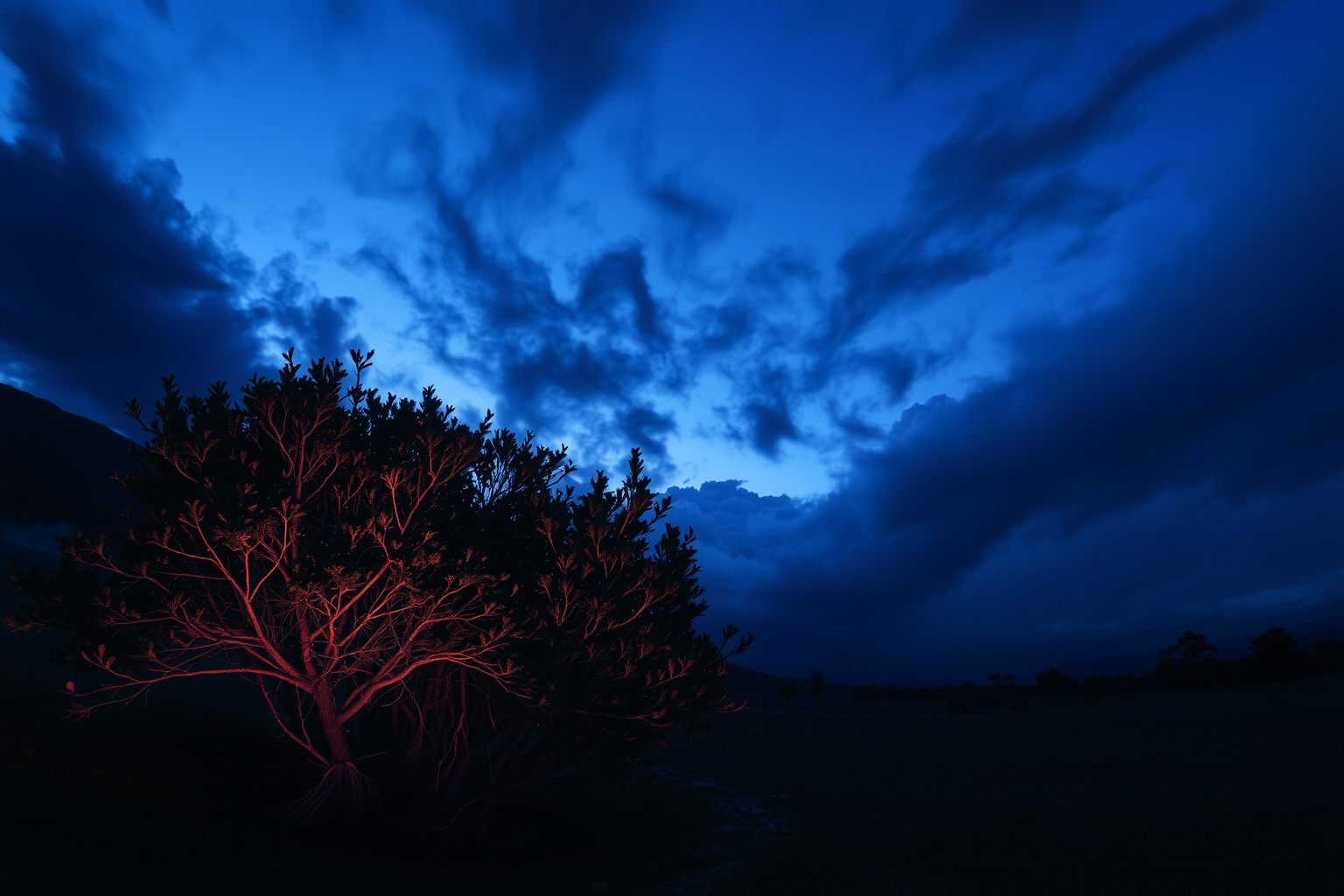 Sognare cespugli in tempesta simboleggia conflitti interiori e caos.