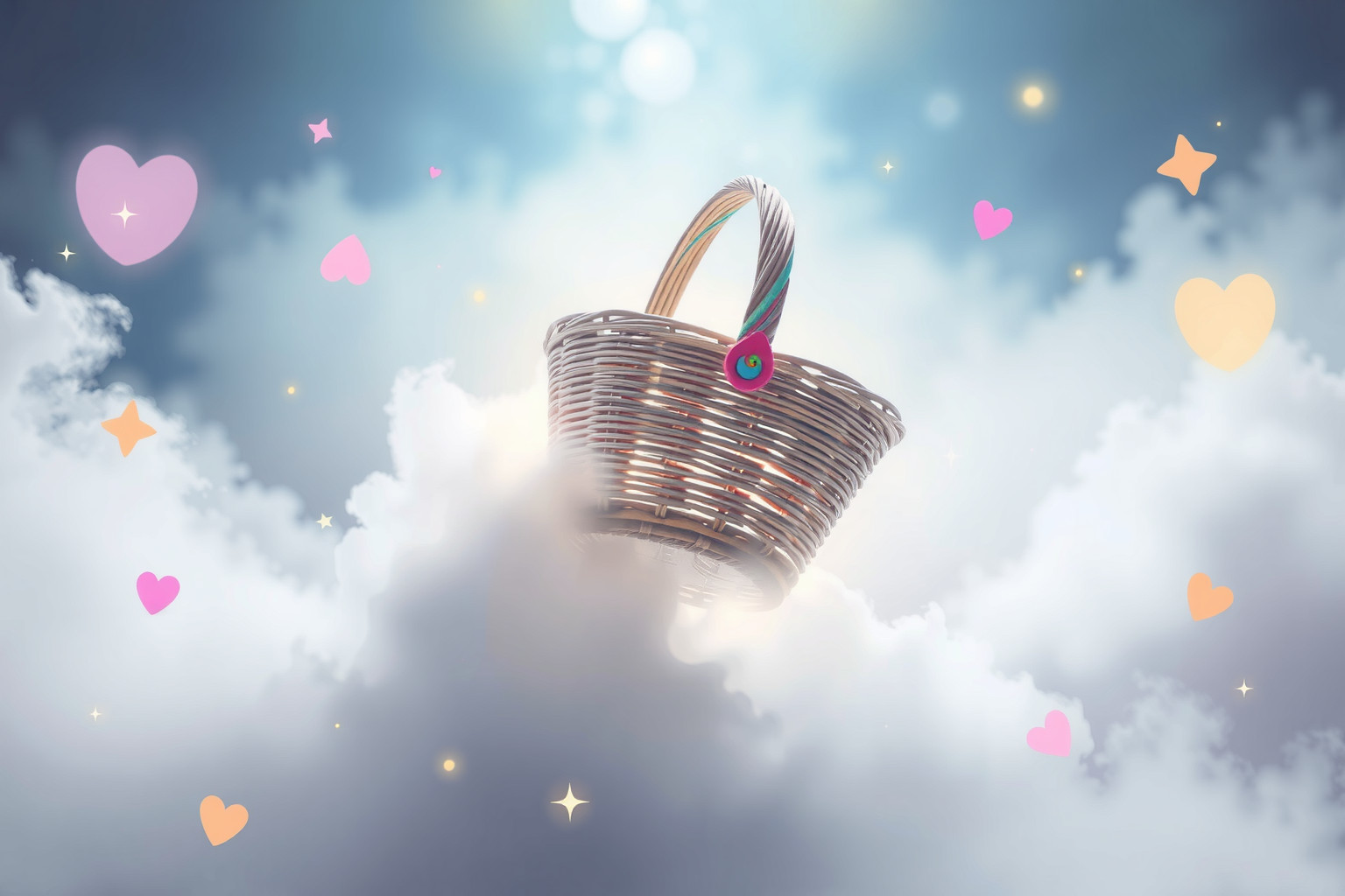 Il cestino colorato simboleggia gioia e creatività nella vita.