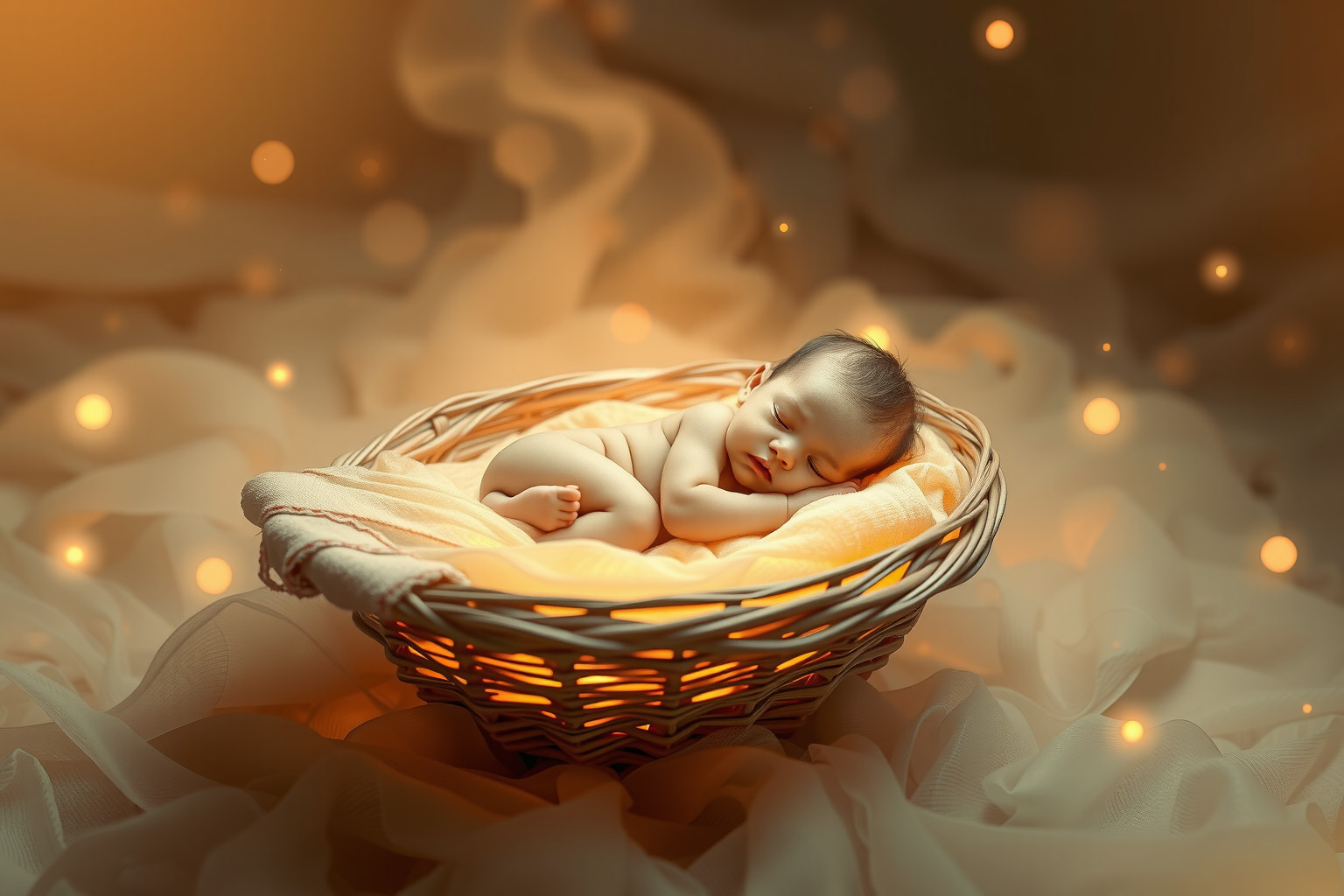 Sognare un cesto con bambino simboleggia protezione materna e amore.