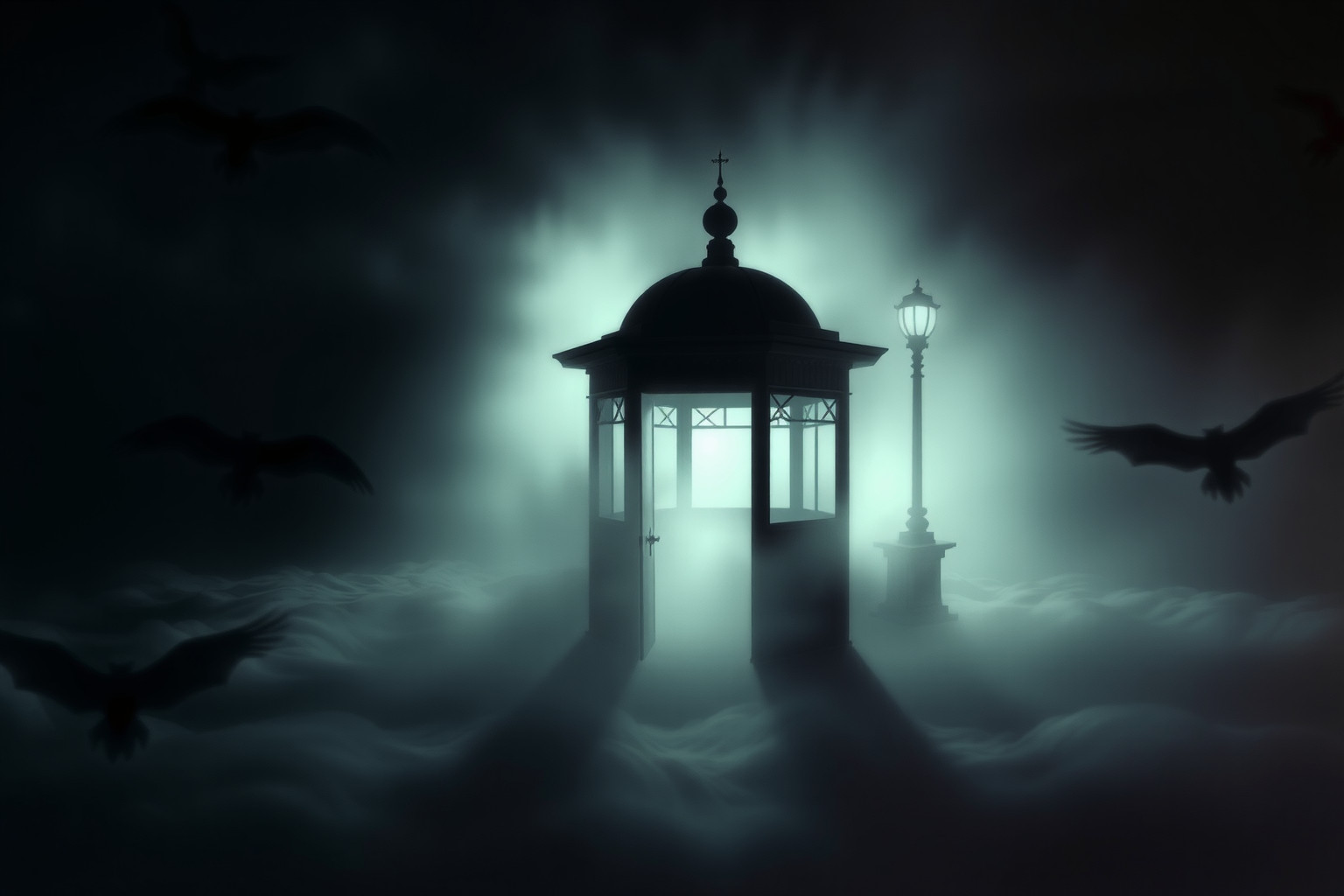 Sognare un chiosco buio simboleggia paure nascoste e insicurezza.