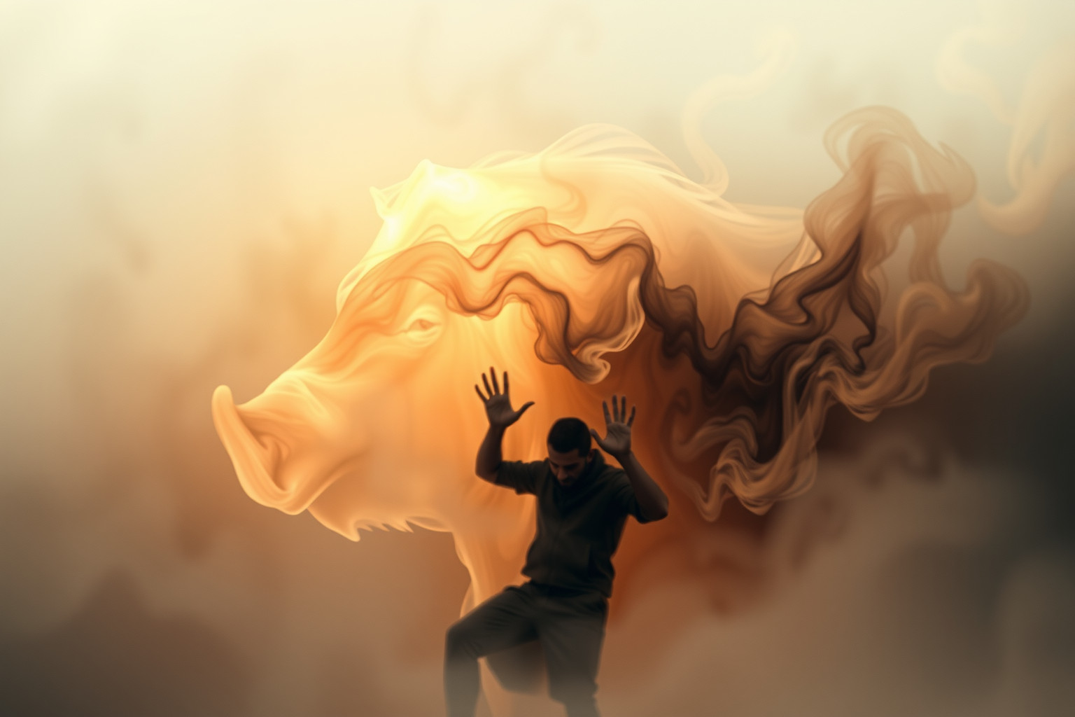 Sognare cinghiale arrosto e disgusto rappresenta conflitti interiori nascosti.