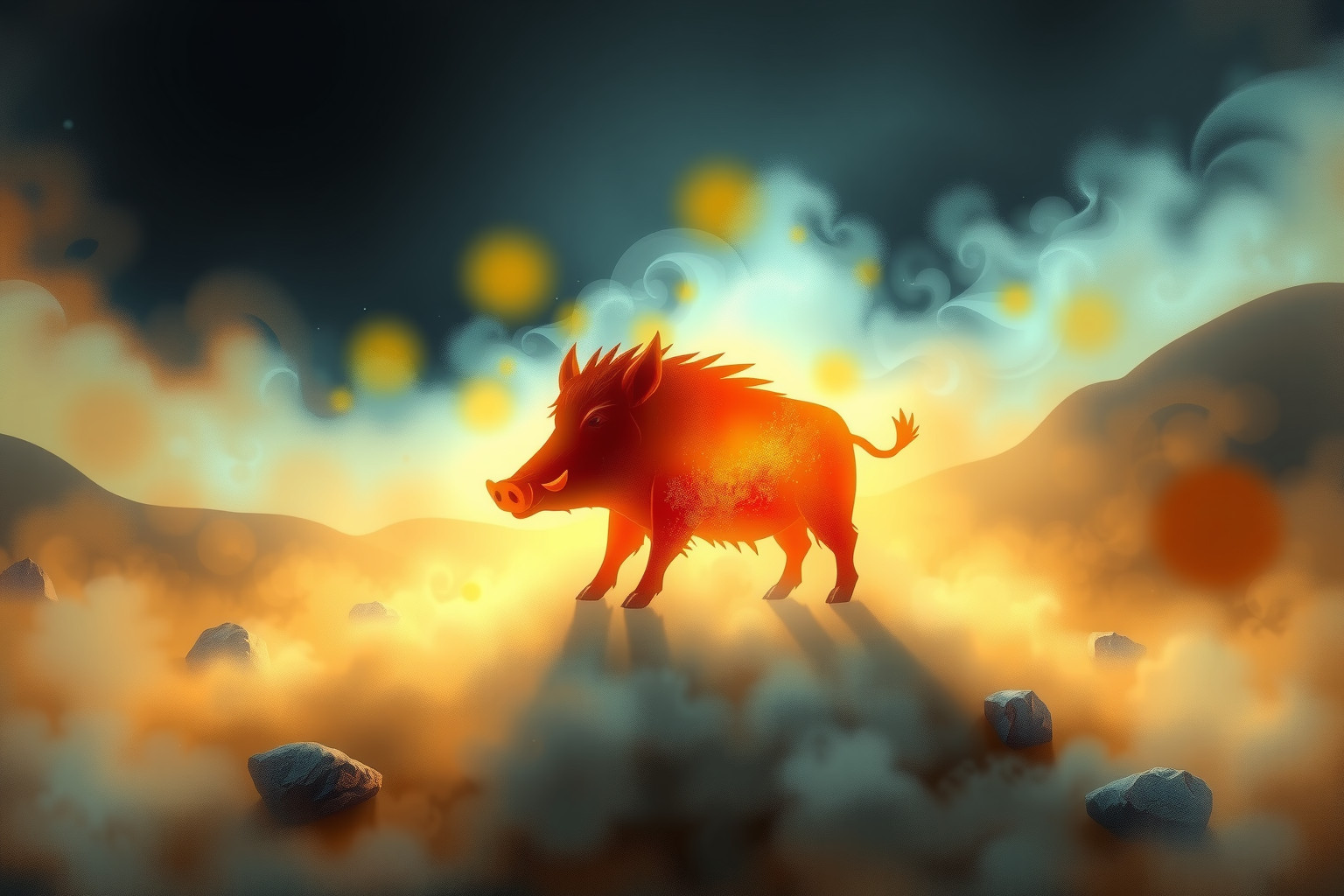 Sognare cinghiale arrosto simboleggia desideri proibiti e rimorsi nascosti.