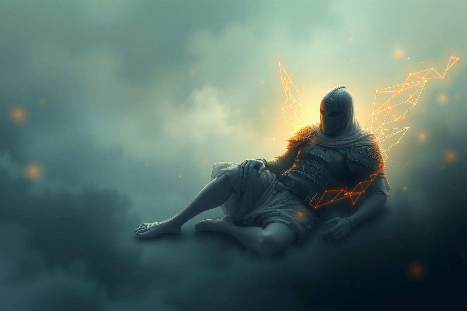 Sognare un condottiero ferito simboleggia sfide interiori e resilienza.