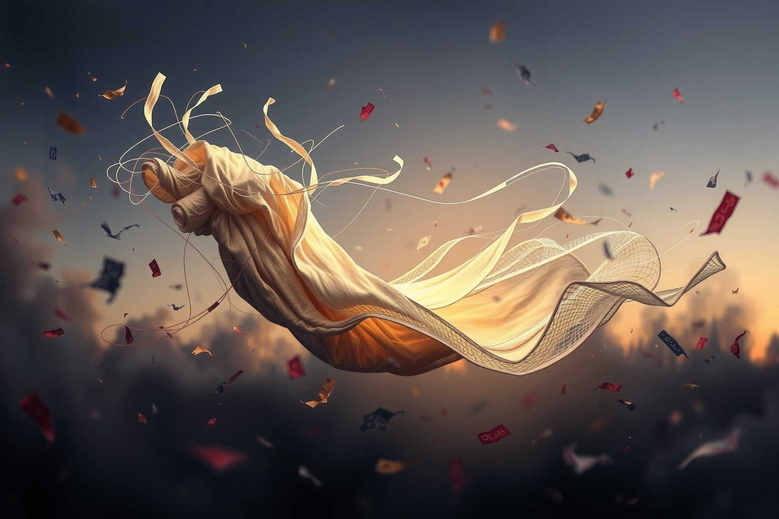 Sognare un corredo in caos riflette confusione emozionale interiore.