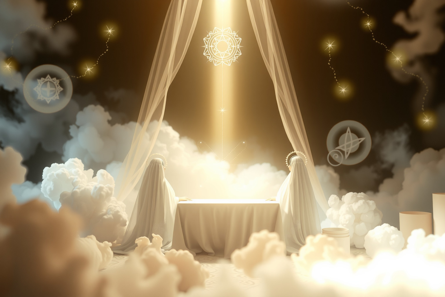 Sognare un corredo spirituale simboleggia purezza e preparazione interiore.