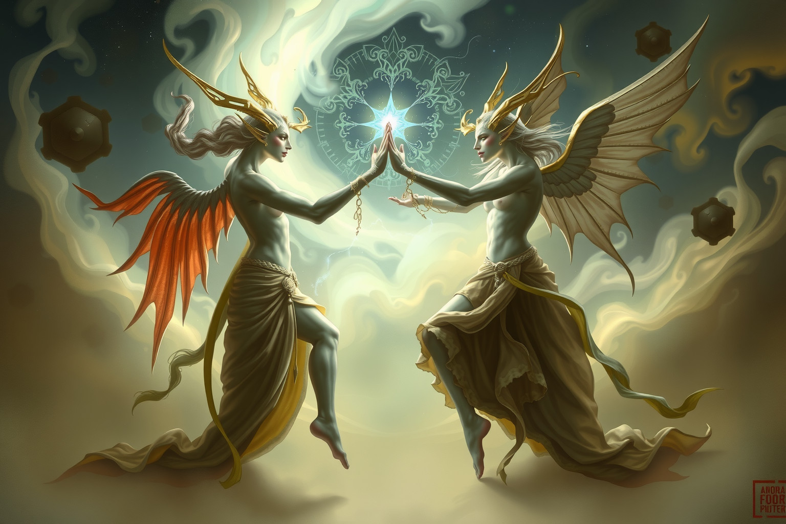 Sognare duelli mitologici simboleggia conflitti interiori e forza divina.