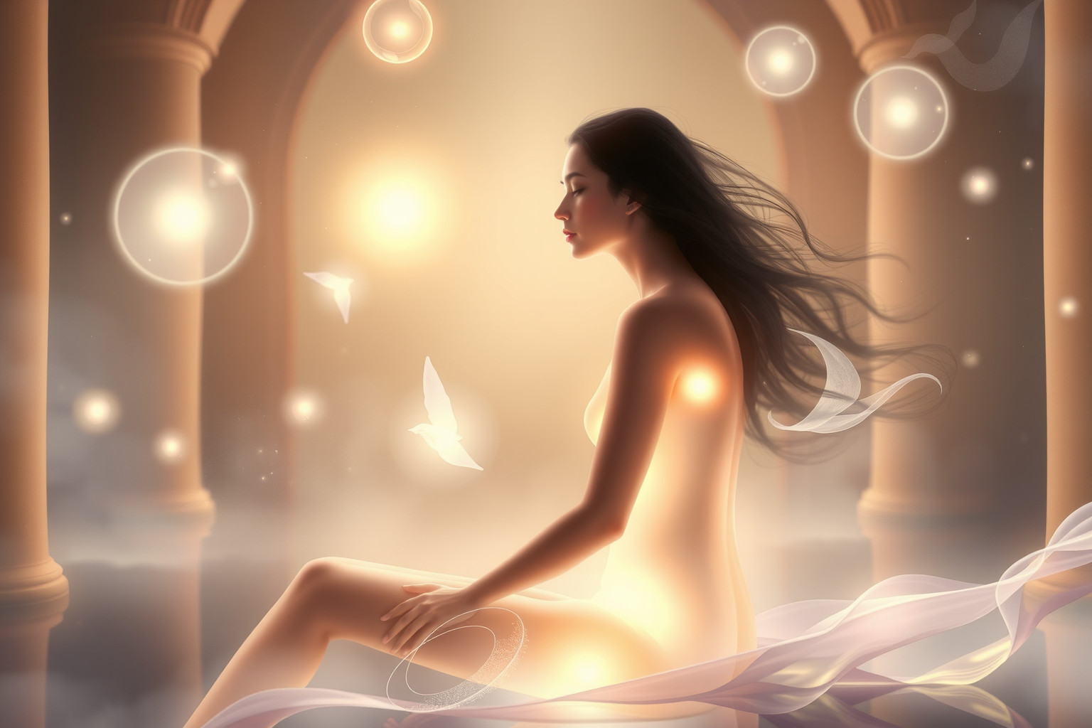 Sognare un ermafrodito in luogo sacro simboleggia equilibrio spirituale.