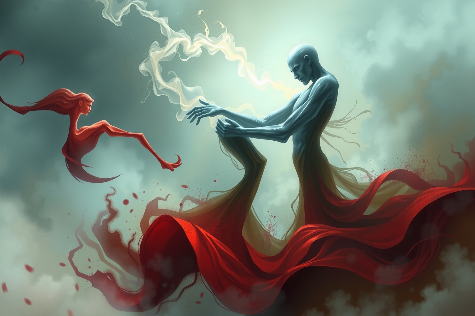 Sognare un fallo in lotta indica forza e dominanza interiore conflittuale.