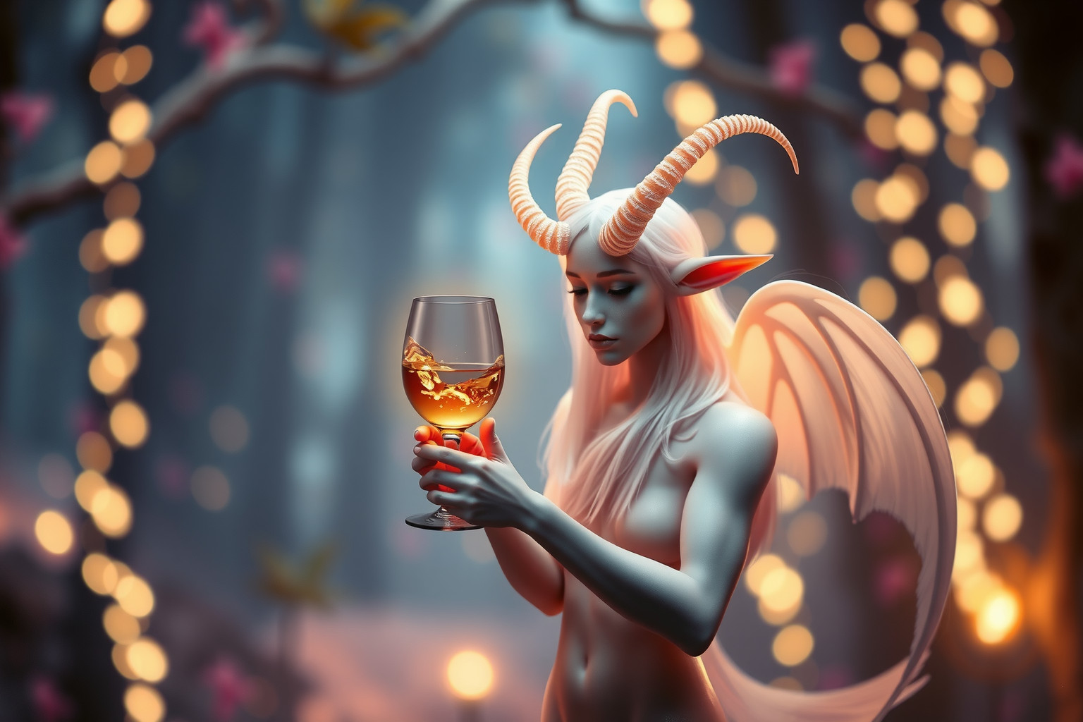 Sognare un fauno con vino simboleggia piaceri e tentazioni nascosti.