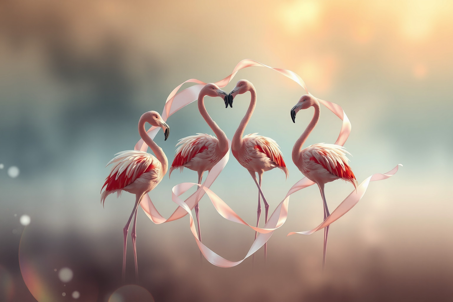 Sognare fenicotteri in gruppo simboleggia legami sociali e armonia.